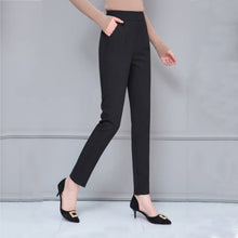 Load image into Gallery viewer, Office Lady Harem Pants Sweet High Waist Slim Elastic Waist Pockets Casual harajuku Trousers pantalon femme  Pants Women F2