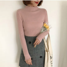 Load image into Gallery viewer, Turtleneck Knitted Female Casual Pullover Women Autumn Winter Tops Korean Sweaters Fashion 2019 Women Sweater Jumper Pull Femme