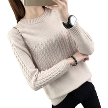 Load image into Gallery viewer, 2019 Autumn Winter Knitted Sweater Women Women Sweaters And Pullovers Female Crochet Jumper Pull Femme Black White
