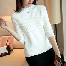 Load image into Gallery viewer, 2019 Autumn Winter Knitted Sweater Women Women Sweaters And Pullovers Female Crochet Jumper Pull Femme Black White
