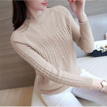 Load image into Gallery viewer, 2019 Autumn Winter Knitted Sweater Women Women Sweaters And Pullovers Female Crochet Jumper Pull Femme Black White