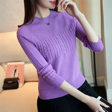 Load image into Gallery viewer, 2019 Autumn Winter Knitted Sweater Women Women Sweaters And Pullovers Female Crochet Jumper Pull Femme Black White
