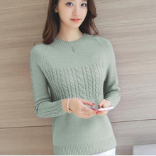 Load image into Gallery viewer, 2019 Autumn Winter Knitted Sweater Women Women Sweaters And Pullovers Female Crochet Jumper Pull Femme Black White