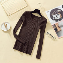 Load image into Gallery viewer, Pullover Knit Sweater Women 2019 Winter Clothes Women Jumper V Neck Soft Rib Knitted Winter Tops Knitwear Pull Femme Sweaters