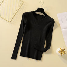 Load image into Gallery viewer, Pullover Knit Sweater Women 2019 Winter Clothes Women Jumper V Neck Soft Rib Knitted Winter Tops Knitwear Pull Femme Sweaters