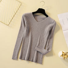 Load image into Gallery viewer, Pullover Knit Sweater Women 2019 Winter Clothes Women Jumper V Neck Soft Rib Knitted Winter Tops Knitwear Pull Femme Sweaters