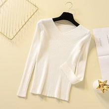 Load image into Gallery viewer, Pullover Knit Sweater Women 2019 Winter Clothes Women Jumper V Neck Soft Rib Knitted Winter Tops Knitwear Pull Femme Sweaters