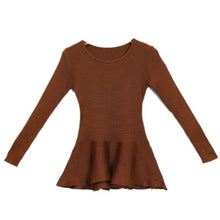 Load image into Gallery viewer, 2019 Autumn Winter Long Sleeve Ruffle Pullover Women Sweater Knitted Sweaters O-Neck Tops Korean Pull Femme Jumper Female Black