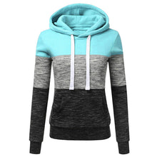 Load image into Gallery viewer, MISSOM Fashion womens hoodies Sweatshirts Casual Hoodies Sweatshirt Patchwork Ladies Hooded Blouse Pullove sweat femme capuche