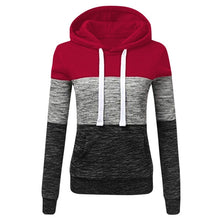 Load image into Gallery viewer, MISSOM Fashion womens hoodies Sweatshirts Casual Hoodies Sweatshirt Patchwork Ladies Hooded Blouse Pullove sweat femme capuche