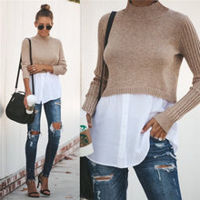 Load image into Gallery viewer, O-Neck Black Solid Pullover Sweater Woman 2019 New Autumn Winter Long Sleeve Sweaters Shirt Women Tops Pull Hiver Femme Clothes