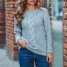 Load image into Gallery viewer, VIEUNSTA Autumn Winter Warm Sweater 2019 Women Kink Long Sleeve Knitted Pullover Jumper Casual O Neck Solid Pull Sweaters Female