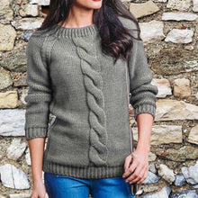 Load image into Gallery viewer, VIEUNSTA Autumn Winter Warm Sweater 2019 Women Kink Long Sleeve Knitted Pullover Jumper Casual O Neck Solid Pull Sweaters Female