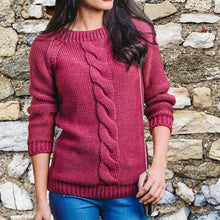 Load image into Gallery viewer, VIEUNSTA Autumn Winter Warm Sweater 2019 Women Kink Long Sleeve Knitted Pullover Jumper Casual O Neck Solid Pull Sweaters Female