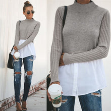 Load image into Gallery viewer, O-Neck Black Solid Pullover Sweater Woman 2019 New Autumn Winter Long Sleeve Sweaters Shirt Women Tops Pull Hiver Femme Clothes