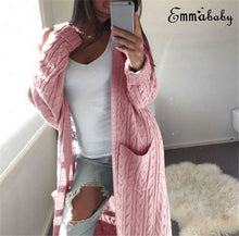 Load image into Gallery viewer, Women Long Cardigan Sweater Top Long Sleeve Loose Knitting Cardigan sweater Women Knitted Female Cardigan pull femme New Arrival