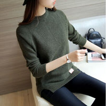 Load image into Gallery viewer, 2018 Women Sweaters And Pullovers Autumn Winter Long Sleeve Pull Femme Solid Pullover Female Casual Knitted Sweater NS3996
