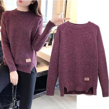 Load image into Gallery viewer, 2018 Women Sweaters And Pullovers Autumn Winter Long Sleeve Pull Femme Solid Pullover Female Casual Knitted Sweater NS3996