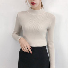 Load image into Gallery viewer, Winter Autumn Women Pullover Sweater Knitted Turtleneck Sweater Women Christmas Sweater Jumper Women Sweater Pull Femme Coltrui
