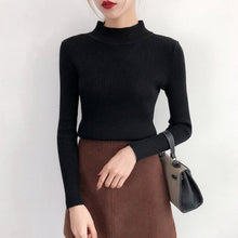 Load image into Gallery viewer, Winter Autumn Women Pullover Sweater Knitted Turtleneck Sweater Women Christmas Sweater Jumper Women Sweater Pull Femme Coltrui