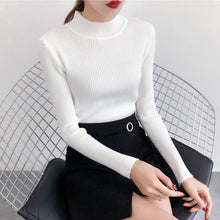 Load image into Gallery viewer, Winter Autumn Women Pullover Sweater Knitted Turtleneck Sweater Women Christmas Sweater Jumper Women Sweater Pull Femme Coltrui