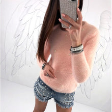 Load image into Gallery viewer, Autumn Winter Sweater Women Pullovers Bead Plush Knitted Sweater Female Pull Femme Hiver Jersey Mujer