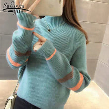 Load image into Gallery viewer, 2019 Yellow Sweater Autumn Knitted Pullover Sweater Women Pull Turtleneck Sweaters  Female Cotton Soft Tops 6572 50