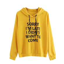 Load image into Gallery viewer, Women O-Neck Hoodie Jumper Long Sleeve Letter Print Sweatshirt Pullover Tops Casual solid color Sweat A Capuche