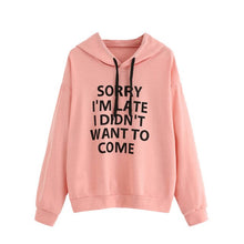 Load image into Gallery viewer, Women O-Neck Hoodie Jumper Long Sleeve Letter Print Sweatshirt Pullover Tops Casual solid color Sweat A Capuche