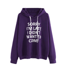 Load image into Gallery viewer, Women O-Neck Hoodie Jumper Long Sleeve Letter Print Sweatshirt Pullover Tops Casual solid color Sweat A Capuche