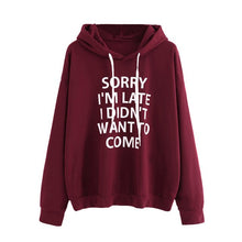 Load image into Gallery viewer, Women O-Neck Hoodie Jumper Long Sleeve Letter Print Sweatshirt Pullover Tops Casual solid color Sweat A Capuche