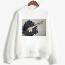 Load image into Gallery viewer, Fashion Long Sleeve Streetwear Womens Clothes Tops Harajuku Aesthetics Hoodies Sexy Flowers Feather Print Long Sleeve Sweatshirt