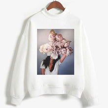 Load image into Gallery viewer, Fashion Long Sleeve Streetwear Womens Clothes Tops Harajuku Aesthetics Hoodies Sexy Flowers Feather Print Long Sleeve Sweatshirt