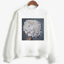 Load image into Gallery viewer, Fashion Long Sleeve Streetwear Womens Clothes Tops Harajuku Aesthetics Hoodies Sexy Flowers Feather Print Long Sleeve Sweatshirt