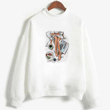 Load image into Gallery viewer, Winter New Vogue Girl Plus Size Harajuku Friends Aesthetics Tshirt Cartoon Print Long Sleeve Tees Casual Sweet T Shirt Women Top