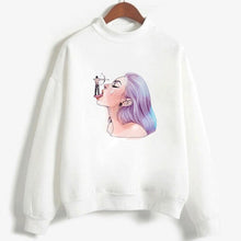 Load image into Gallery viewer, Winter New Vogue Girl Plus Size Harajuku Friends Aesthetics Tshirt Cartoon Print Long Sleeve Tees Casual Sweet T Shirt Women Top