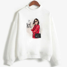Load image into Gallery viewer, Winter New Vogue Girl Plus Size Harajuku Friends Aesthetics Tshirt Cartoon Print Long Sleeve Tees Casual Sweet T Shirt Women Top
