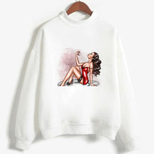 Load image into Gallery viewer, Winter New Vogue Girl Plus Size Harajuku Friends Aesthetics Tshirt Cartoon Print Long Sleeve Tees Casual Sweet T Shirt Women Top