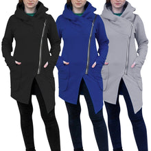 Load image into Gallery viewer, Women Winter Zipper Blouse Hoodie Hooded Sweatshirt Coat Jacket Outwear Sweat à capuche femme zippé hiver