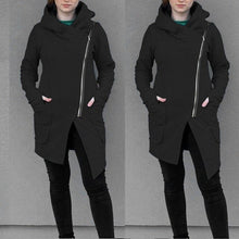 Load image into Gallery viewer, Women Winter Zipper Blouse Hoodie Hooded Sweatshirt Coat Jacket Outwear Sweat à capuche femme zippé hiver