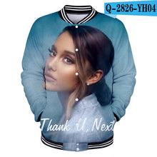 Load image into Gallery viewer, Ariana Grande Sweat Femme Capuche Coats And Jackets Women/Men Harajuku College Baseball Jackets 3d Print Sweatshirt Plus Size