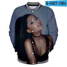 Load image into Gallery viewer, Ariana Grande Sweat Femme Capuche Coats And Jackets Women/Men Harajuku College Baseball Jackets 3d Print Sweatshirt Plus Size