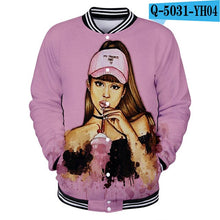 Load image into Gallery viewer, Ariana Grande Sweat Femme Capuche Coats And Jackets Women/Men Harajuku College Baseball Jackets 3d Print Sweatshirt Plus Size