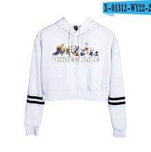 Load image into Gallery viewer, Undertale Sans Women Crop Top Harajuku Sweatshirt Female Pattern Cartoon Long Sleeve Pullover Sweat Capuche Polerones Mujer 2019