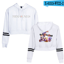 Load image into Gallery viewer, Undertale Sans Women Crop Top Harajuku Sweatshirt Female Pattern Cartoon Long Sleeve Pullover Sweat Capuche Polerones Mujer 2019
