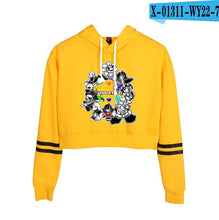 Load image into Gallery viewer, Undertale Sans Women Crop Top Harajuku Sweatshirt Female Pattern Cartoon Long Sleeve Pullover Sweat Capuche Polerones Mujer 2019
