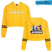 Load image into Gallery viewer, Undertale Sans Women Crop Top Harajuku Sweatshirt Female Pattern Cartoon Long Sleeve Pullover Sweat Capuche Polerones Mujer 2019