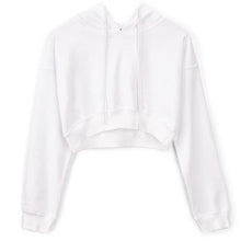 Load image into Gallery viewer, Womens Hooded Hoodies Crop Top Autumn Long Sleeve Casual Loose Pullovers Streetwear Short Punk Sweatshirt Sweat Femme Capuche