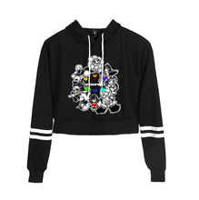 Load image into Gallery viewer, Undertale Sans Women Crop Tops Harajuku Sweatshirt Female Pattern Print Long Sleeve Pullover Sweat Capuche Polerones Mujer 2019