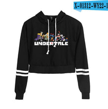 Load image into Gallery viewer, Undertale Sans Women Crop Tops Harajuku Sweatshirt Female Pattern Print Long Sleeve Pullover Sweat Capuche Polerones Mujer 2019